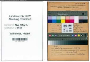 Entnazifizierung Hubert Wilhelmus, geb. 28.08.1900 (Kaufmann)