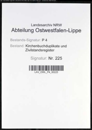 Zivilstandsregister der Munizipalität Schwerte (T 1812). (Gemeinde: Zivilstandsregister)