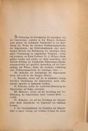 Kritische Studien über die Bestimmung der salpetrigen- und Salpeter-Säure