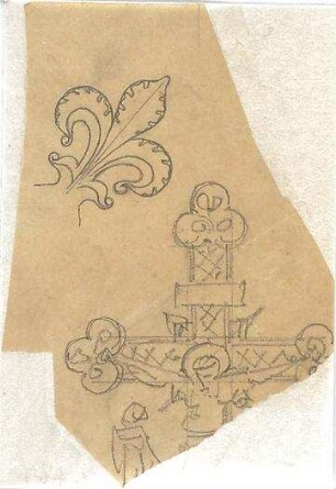 Schmidt, Friedrich von; Skizzen und Pläne - Kreuz (Teilansicht, Detail)