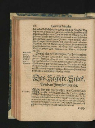 Das Sechste Stück. Von dem Jüngsten Gericht.