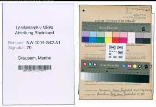 Entnazifizierung Marthe Grausam , geb. 22.08.1891 ()