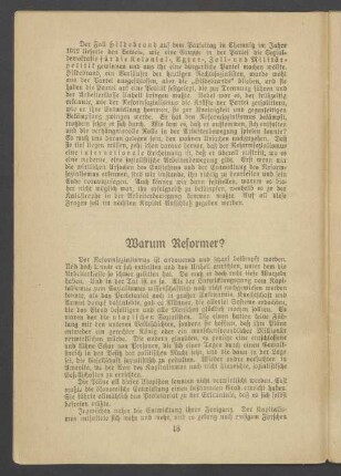 Warum Reformer?