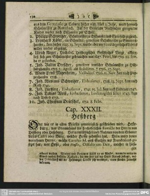 Cap. XXXII. Heßberg
