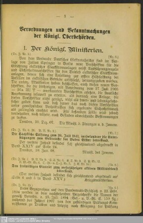 Verordnungen und Bekanntmachungn der Königl. Oberbehörden