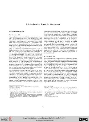 3. Archäologischer Befund der Altgrabungen