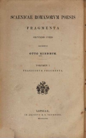 Scenicae Romanorum poesis fragmenta, 1. Tragicorum romanorum fragmenta