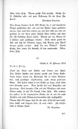 232 Lübeck, d. 10. Februar 1814