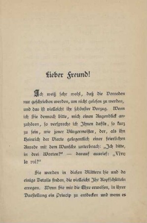 Lieber Freund!