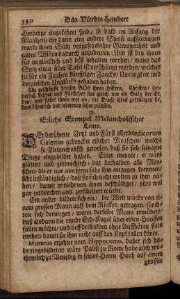 58. Etliche Exempel Melancholischer Leute. - 78. Cynegiri unerhörte Tapfferkeit.