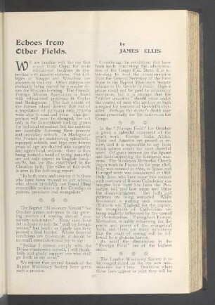 Echoes from other fields