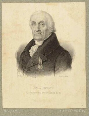 Bildnis des Theologen und Hofpredigers in Dresden Christoph Friedrich von Ammon, Halbfigur nach links