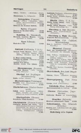 [Oakland (California, U.S.A.) - Oybin bei Zittau (Freistaat Sachsen)]