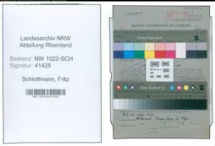 Entnazifizierung Fritz Schlottmann , geb. 04.02.1902 (Chemiker)