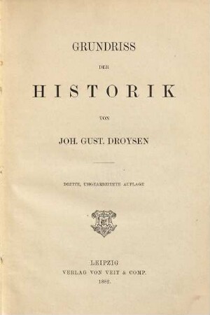 Grundriss der Historik
