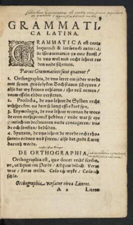 Grammatica Latina.