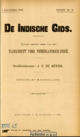 XXXIV. No. 11. 1 November 1912