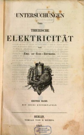 Untersuchungen über thierische Elektricität, 1