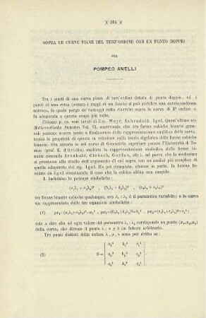 Sopra le curve piane del 3° ordine con un punto doppio.