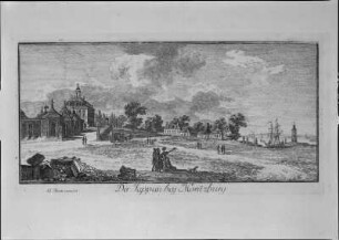 Moritzburg, Fasanenschlösschen mit Leuchtturm und Schiff (Der Jappan bey Moritzburg)