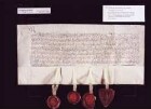 Erzherzogin Mechthild, die Grafen Ulrich V. und Eberhard V. und die Stadt Esslingen schließen einen Vertrag wegen des Flößens auf dem Neckar.