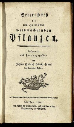 Verzeichniß der um Helmstedt wildwachsenden Pflanzen