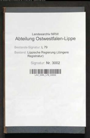 Tagebuch der Eingänge für den Aufsichtsrat der Heil- und Pflegeanstalt Lindenhaus. [Prov.: Aufsichtsrat]