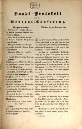 Verhandlungen der ... General-Konferenz in Zollvereins-Angelegenheiten. 1. 1836