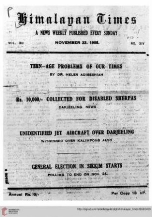 No. XIV (23 November 1958)