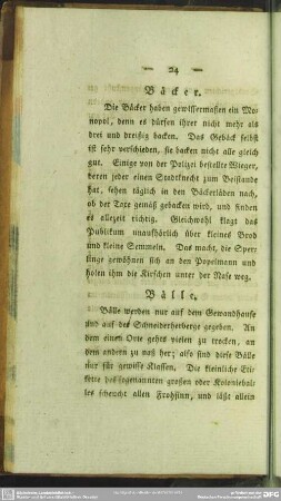 Bäcker - Bußtag
