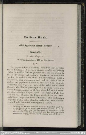 Drittes Buch. Gleichgewicht fester Körper