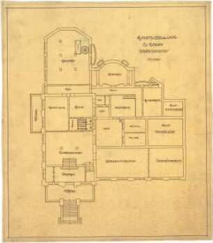 Billing, Hermann; Baden-Baden; Kunsthalle - Grundriss EG