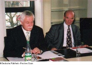 Prof. Thomas Bürger (Generaldirektor der SLUB Dresden) und Prof. Siegbert Liebig (Vorsitzender des Kuratoriums der SLUB)