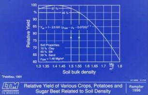 Relative Yield of Various Crops, Potatoes and Sugar Beet Related to Soil Density