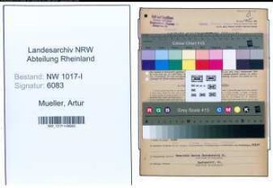 Entnazifizierung Artur Mueller , geb. 17.05.1902 (Konditormeister)