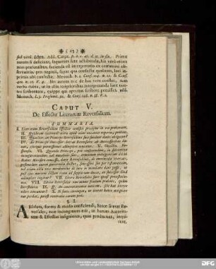 Caput V. De Effectu Literarum Reversalium.