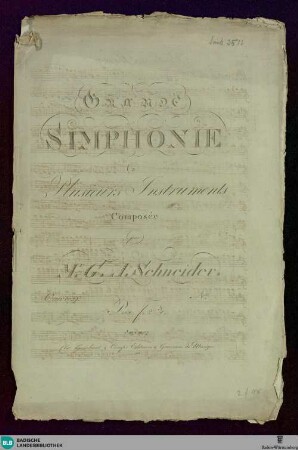 Grande Simphonie a plusieurs instruments : Oeuvre 9