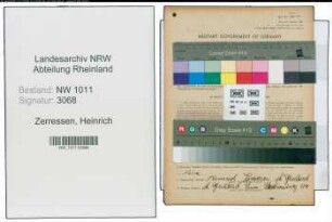 Entnazifizierung Heinrich Zerressen , geb. 27.02.1898 (Heinrich)