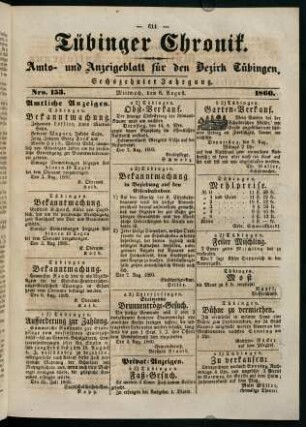 611-630, 8. August (Nr. 153) - 14. August (Nr. 157)