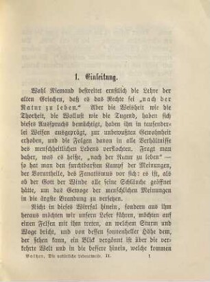 Die natürliche Lebensweise, 2. Die Reform der Volkswirthschaft vom Standpunkte der natürlichen Lebensweise