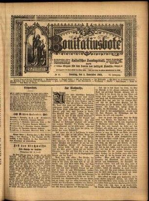 Erste Ausgabe vom Sonntag, den 05. November 1905.