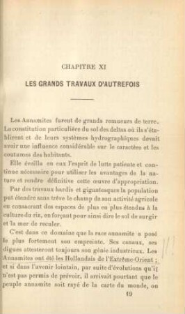 Chapitre XI. Les grands travaux d'autrefois