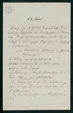 Brief vom 11. Dezember 1873