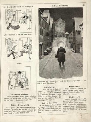 "Der Berichterstatter in der Menagerie" "Billige Beleuchtung"