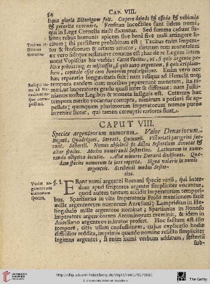 Caput VIII: Species argenteorum numorum