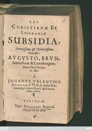 Rei Christianae Et Literariae Subsidia