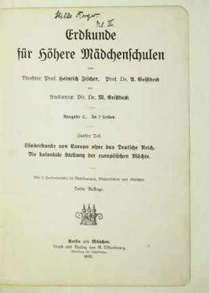 Teil 5: Länderkunde von Europa ohne das Deutsche Reich, Die koloniale Stellung der europäischen Mächte