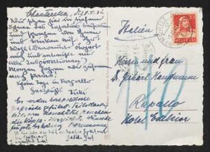 Brief von Brigitte Bermann Fischer und Gottfried Bermann Fischer an Margarete Hauptmann und Gerhart Hauptmann