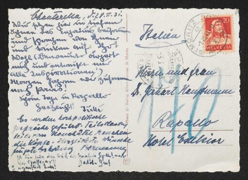 Brief von Brigitte Bermann Fischer und Gottfried Bermann Fischer an Margarete Hauptmann und Gerhart Hauptmann