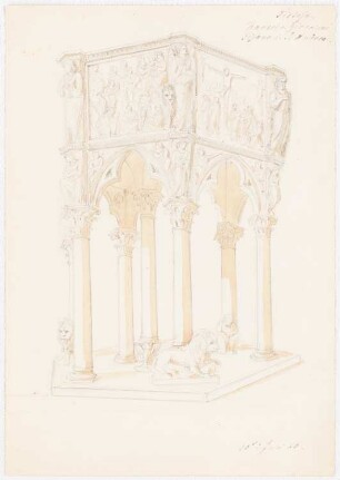 S. Andrea, Pistoia Kanzel von Giovanni Pisano: Ansicht